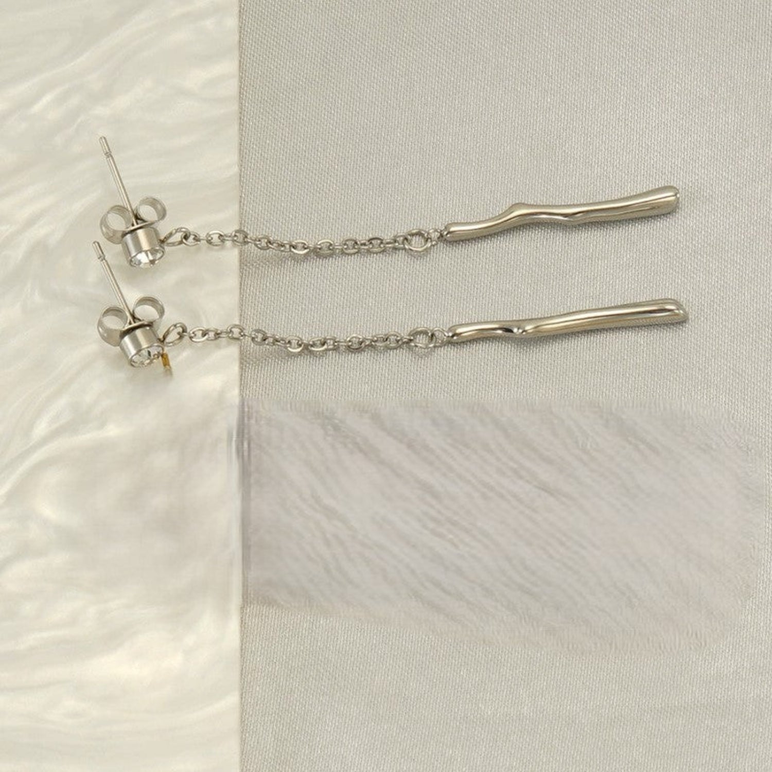 Silver Chain Drop Earrings JLT13369