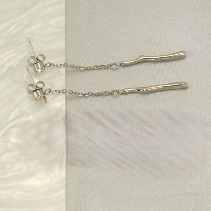 Silver Chain Drop Earrings JLT13369