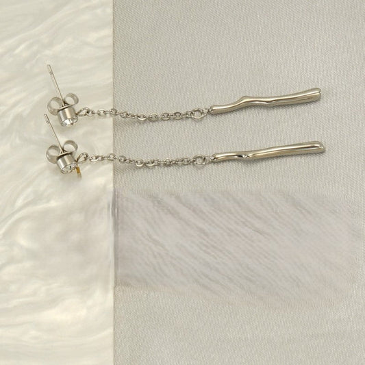 Silver Chain Drop Earrings JLT13369
