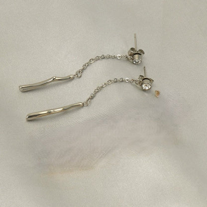 Silver Chain Drop Earrings JLT13369