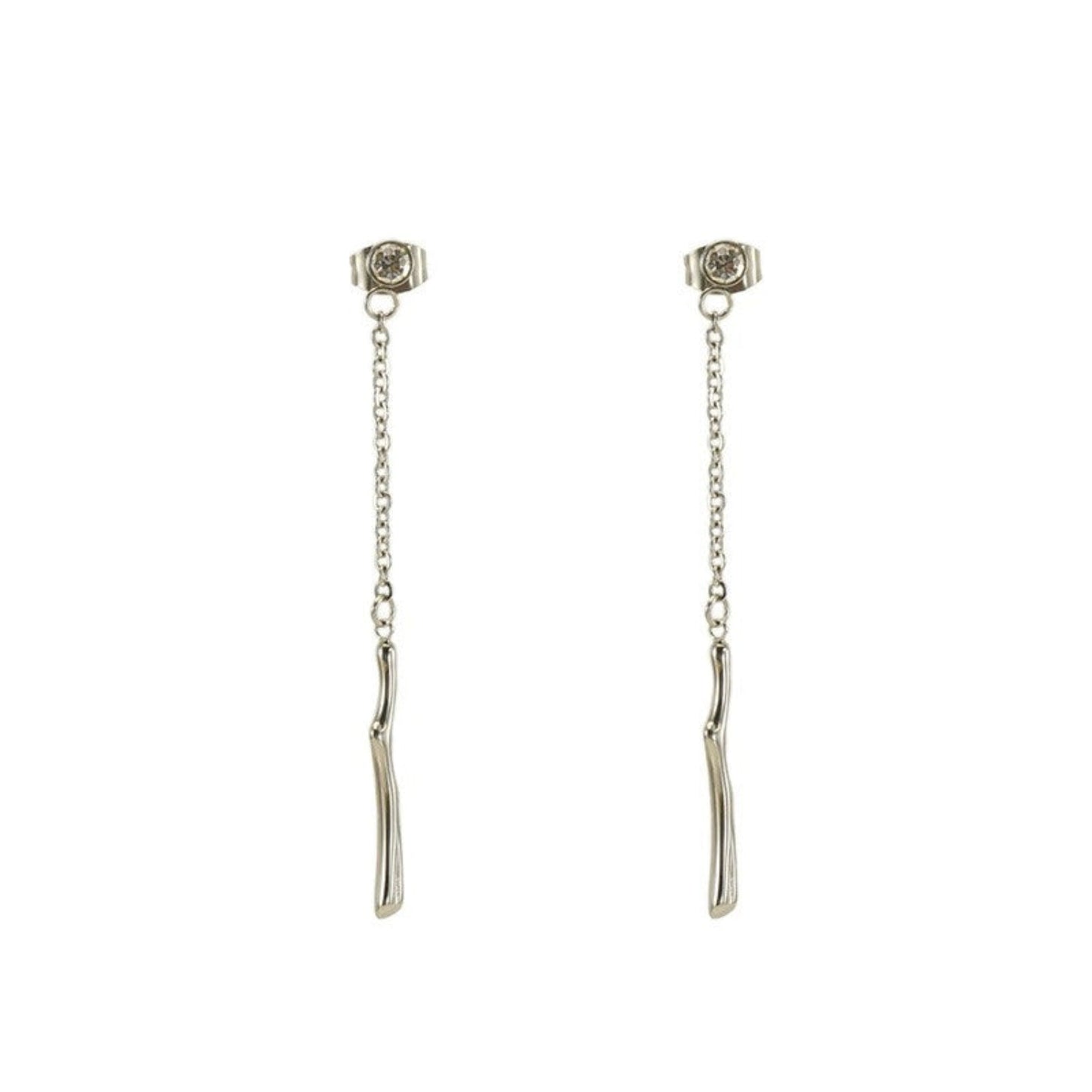 Silver Chain Drop Earrings JLT13369