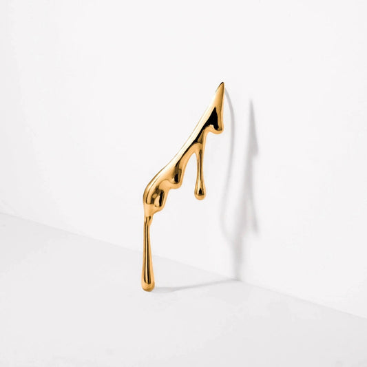 Golden Fluid Abstract Earrings JLT13370