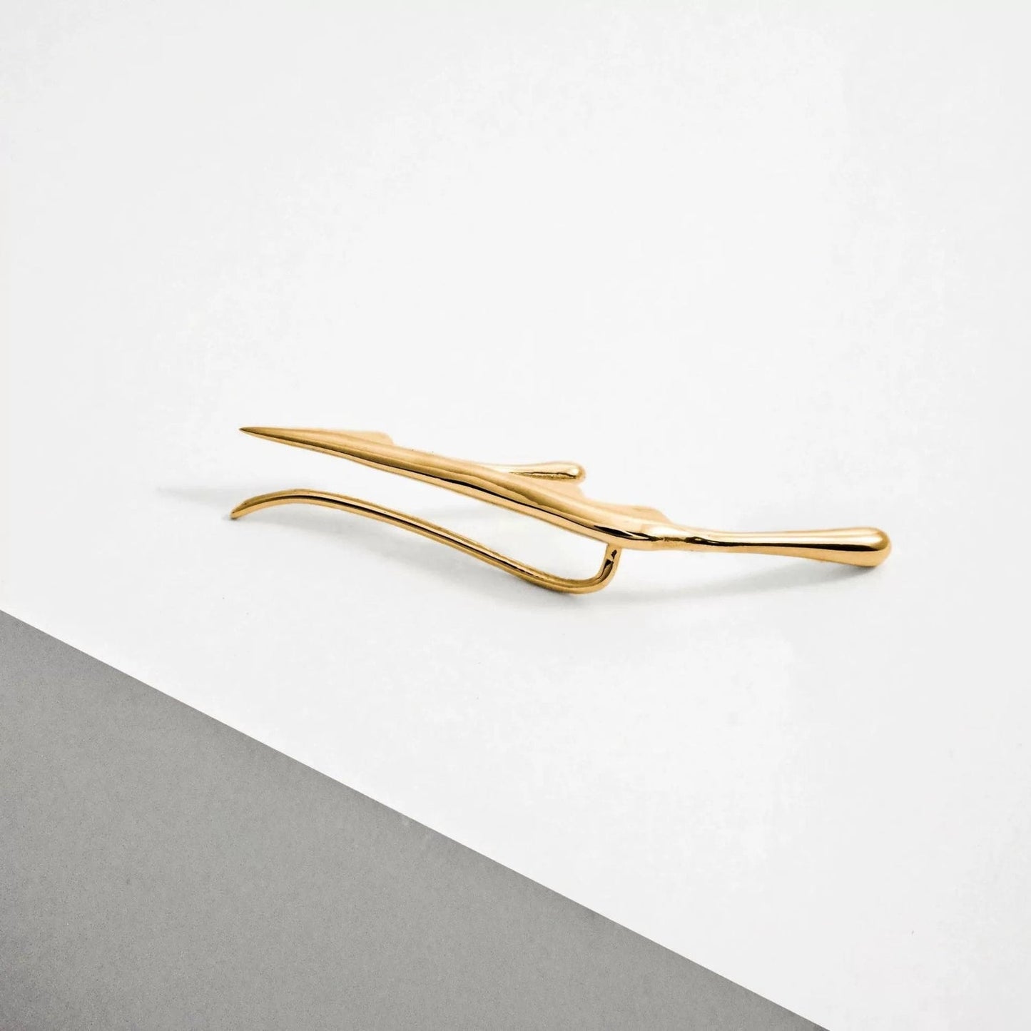Golden Fluid Abstract Earrings JLT13370
