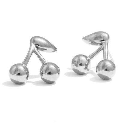 Silver Cherry Pin Earrings JLT13372
