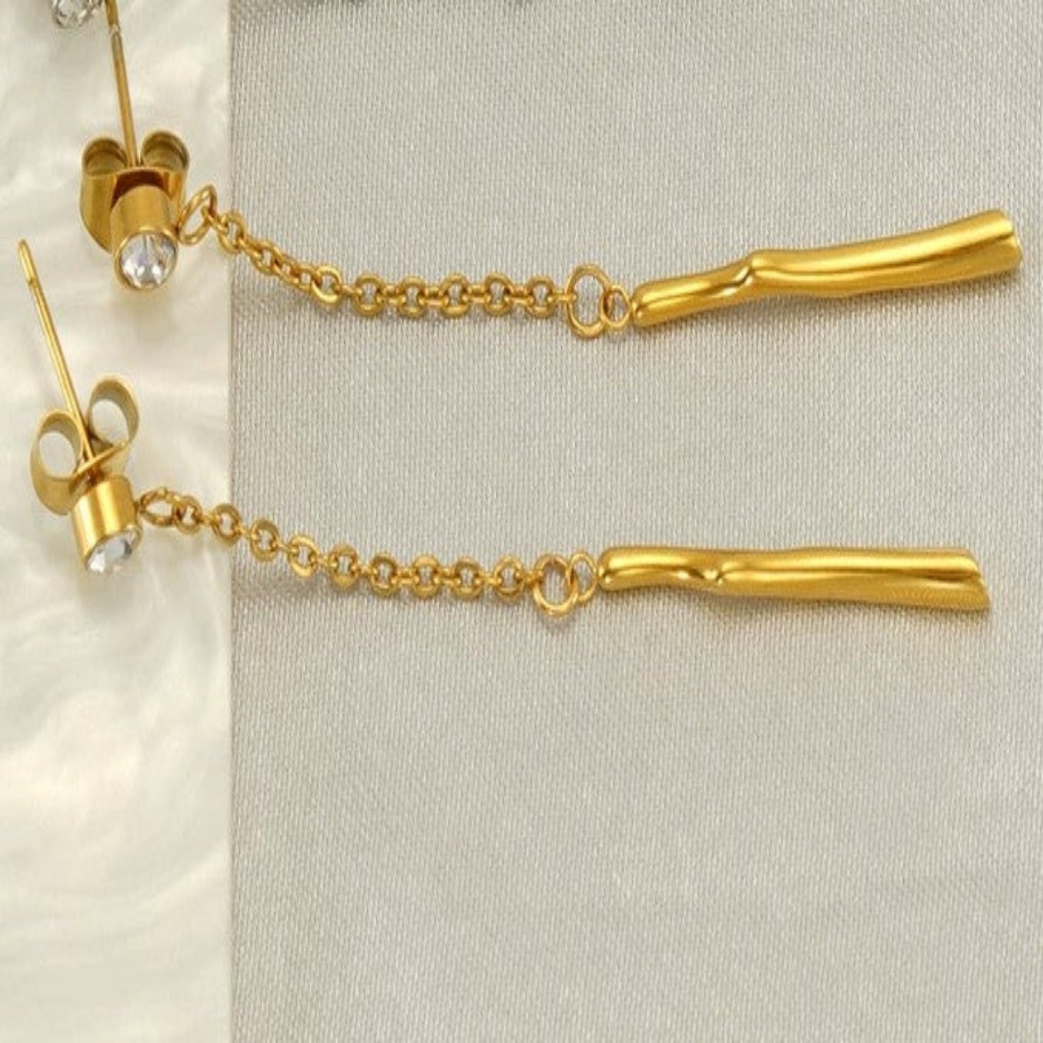 Crystal Studs Gold Drop Earrings JLT13375