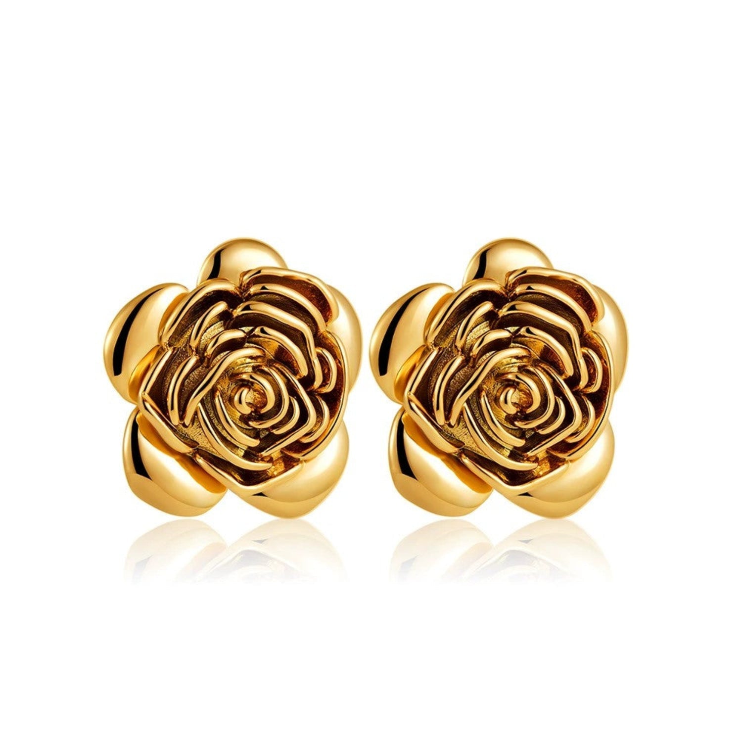 Golden Rose Stud Earrings JLT13391