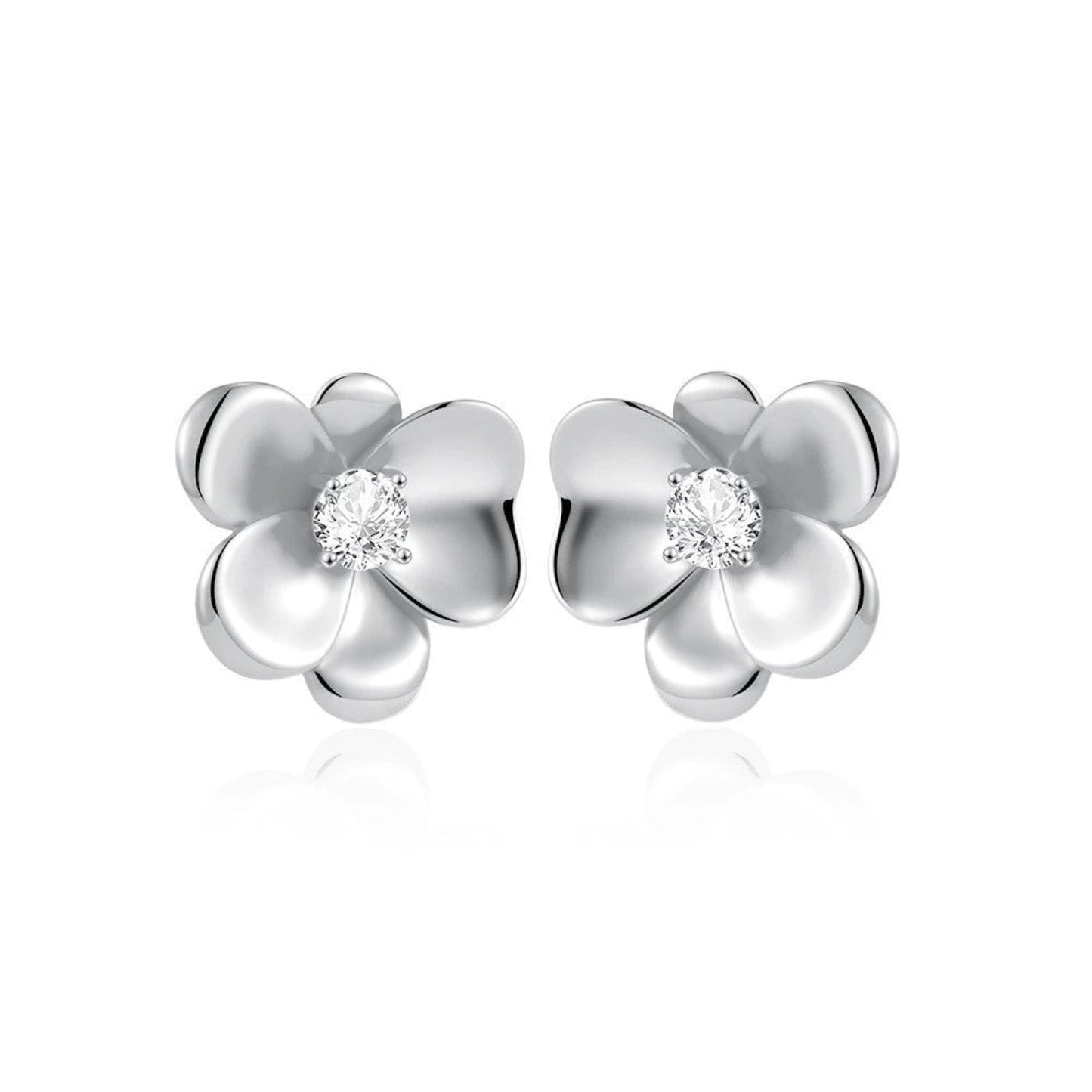 Silver Bloom Crystal Studs JLT13394