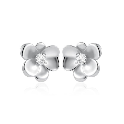Silver Bloom Crystal Studs JLT13394