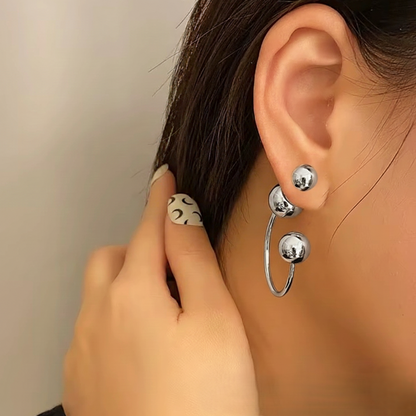 Orbit Silver Open Hoop Earrings JLT13408