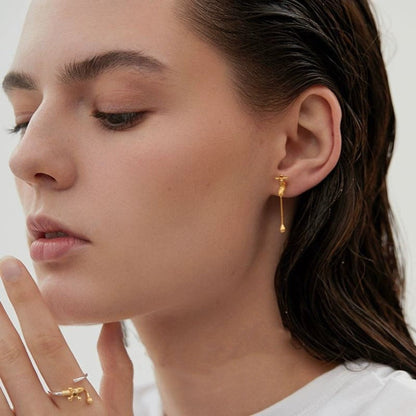 Golden Drip Tap Earrings JLT13419