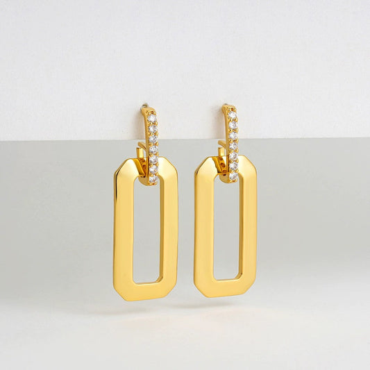 Golden Luxe Geometric Drop Earrings JLT13421