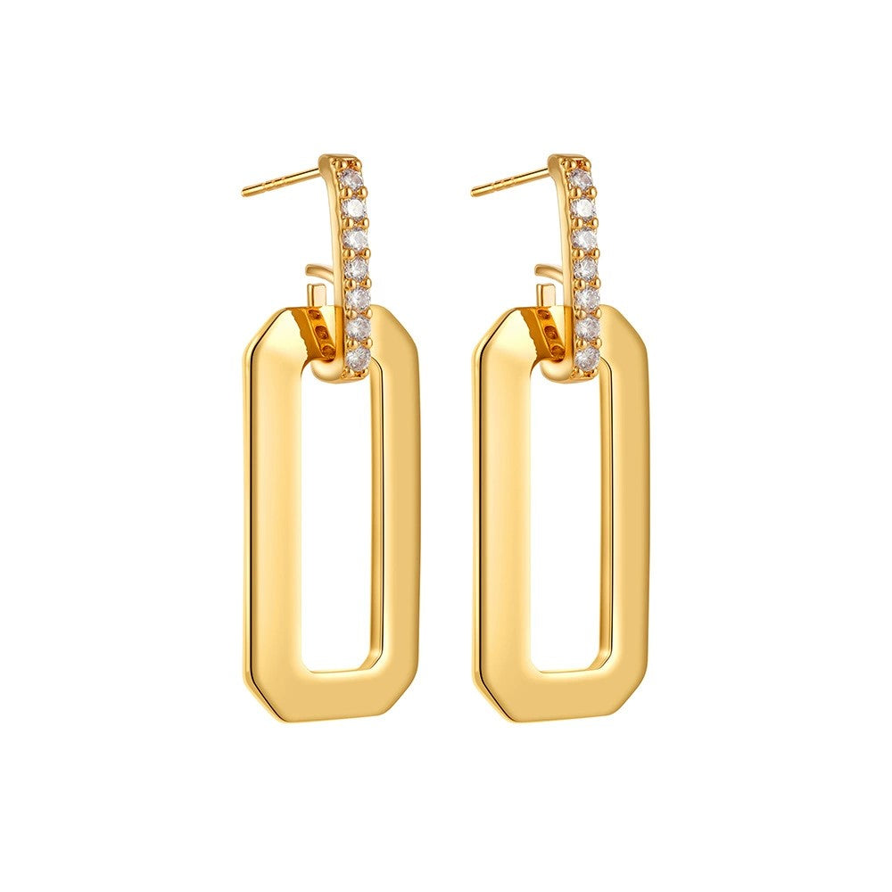 Golden Luxe Geometric Drop Earrings JLT13421