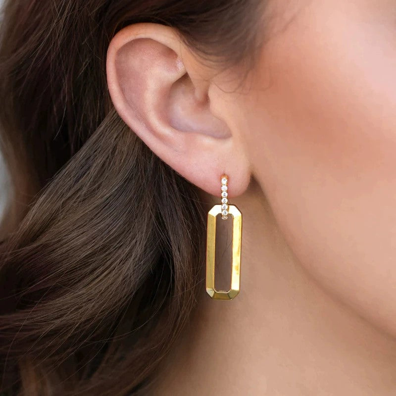 Golden Luxe Geometric Drop Earrings JLT13421