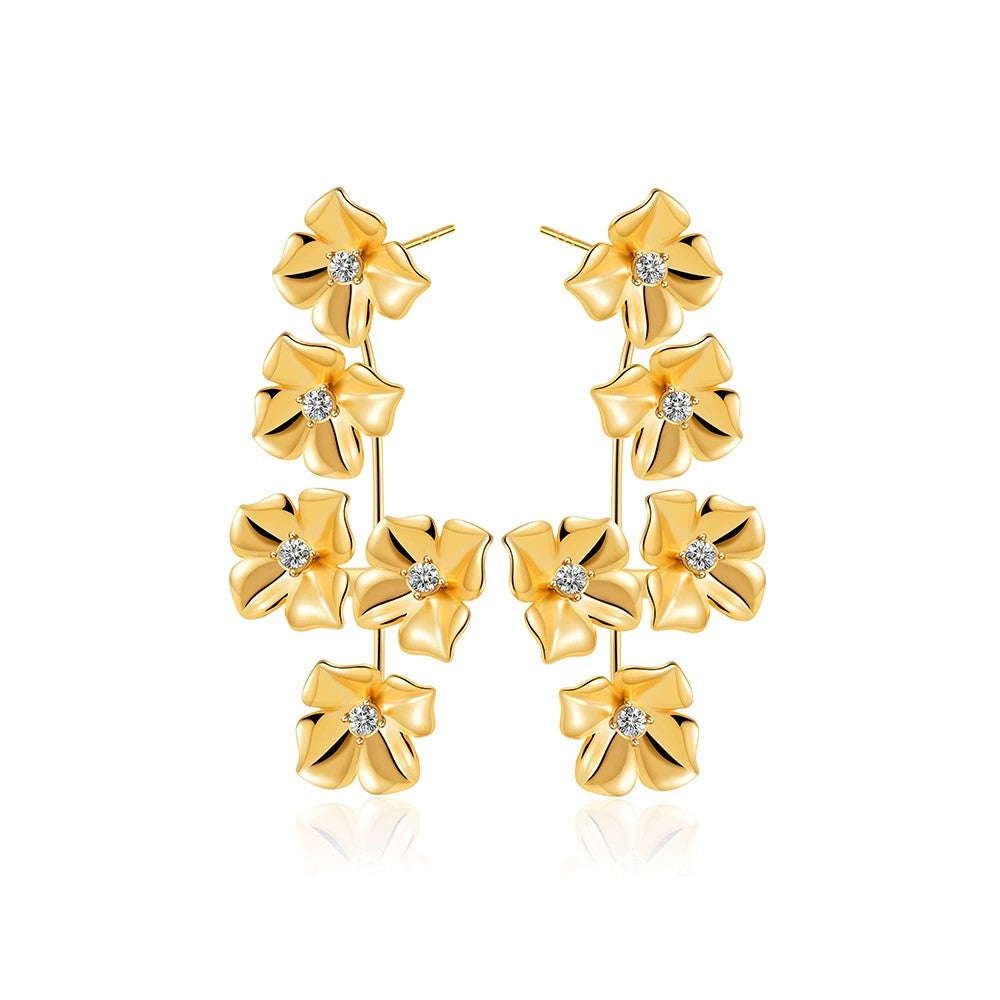 Golden Bloom Cascade Earrings JLT13423