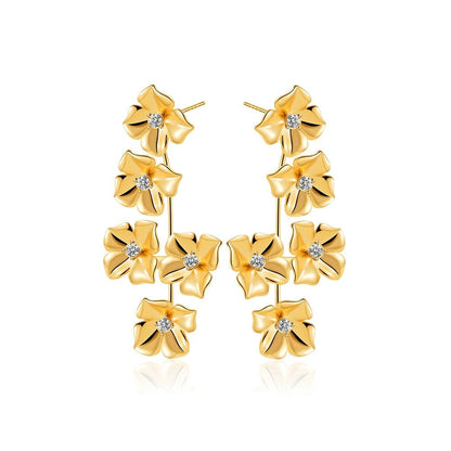 Golden Bloom Cascade Earrings JLT13423