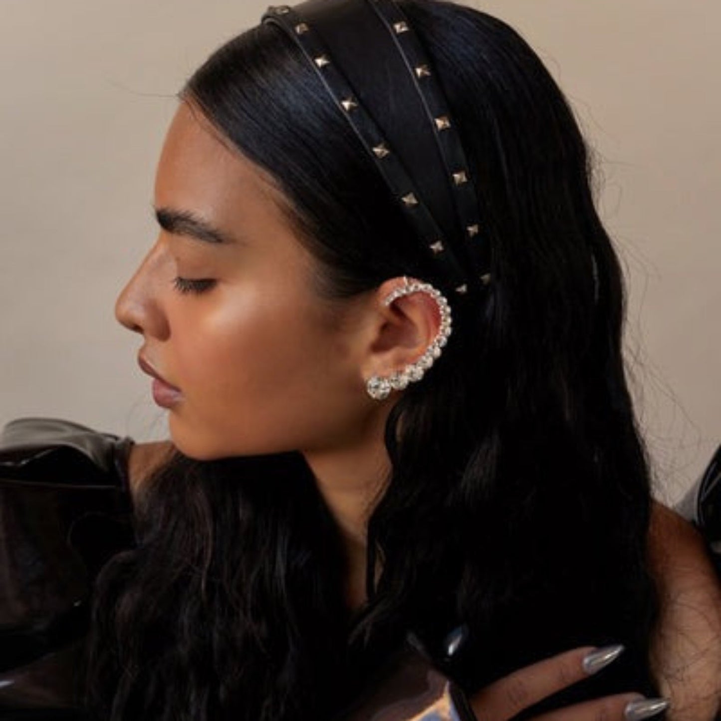 Crystal Luxe Arc Hoop Earrings JLT13429