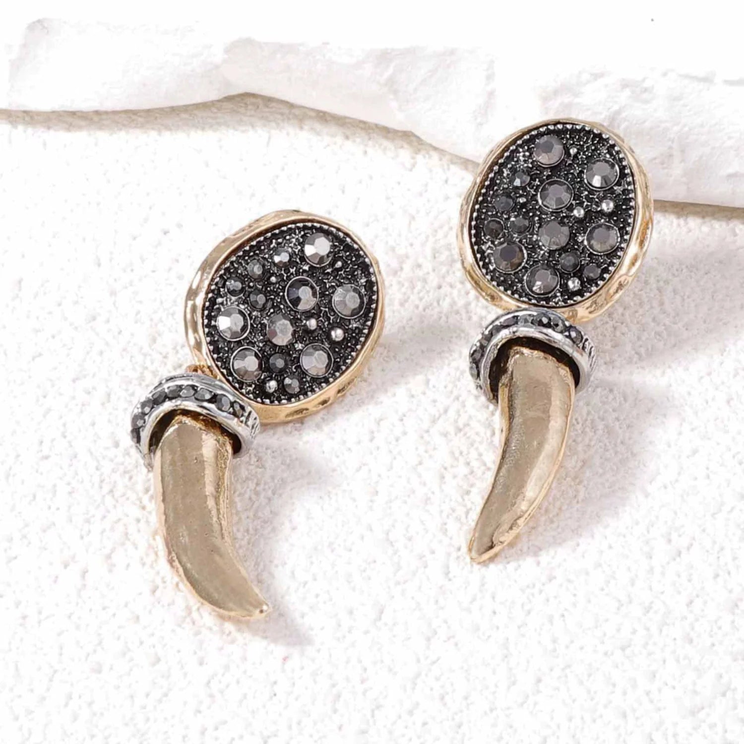 Tusk Tribal Drop Earrings JLT13478