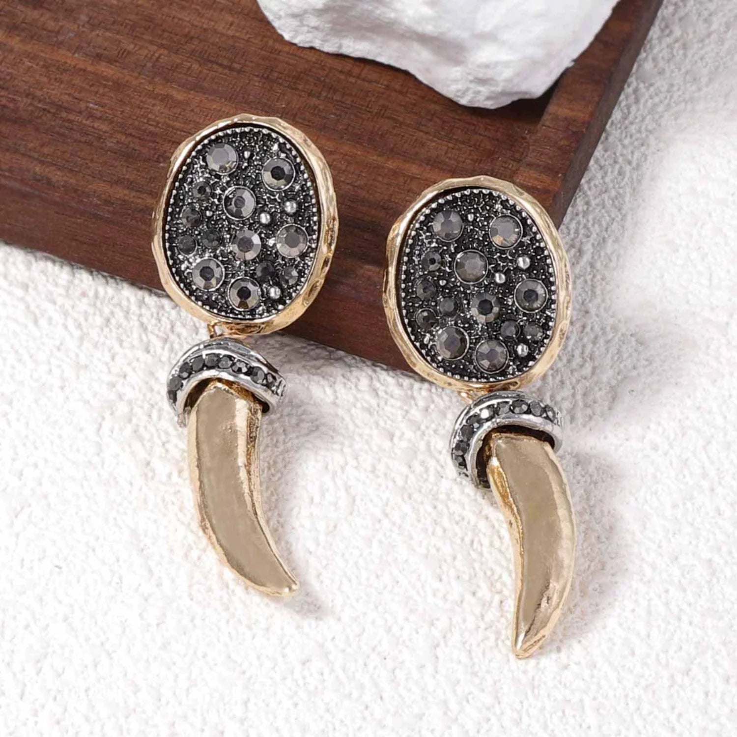 Tusk Tribal Drop Earrings JLT13478