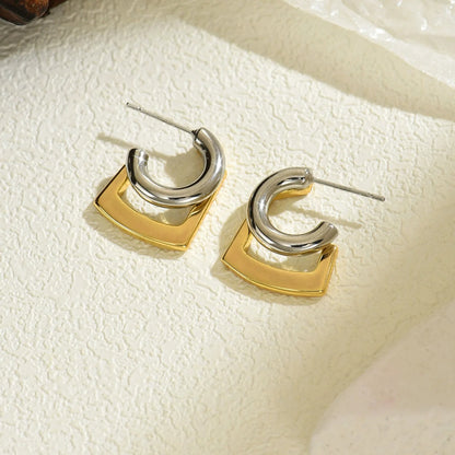 Sculpted Square Dual Hoop jlt13503