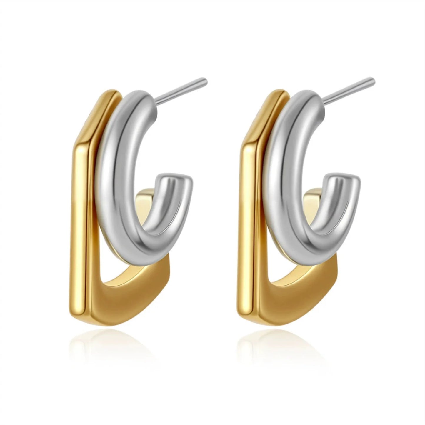 Sculpted Square Dual Hoop jlt13503