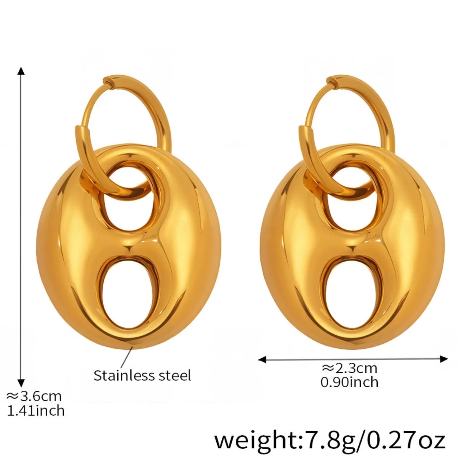 Golden Wholes Hoop Earrings JLT13517
