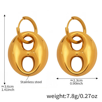 Golden Wholes Hoop Earrings JLT13517