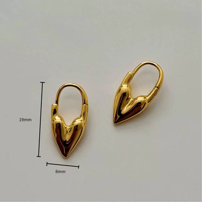Golden Heart Hoop Earrings JLT13520