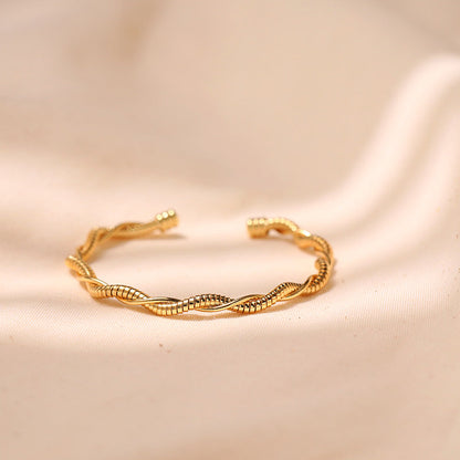 just-lil-things-artificial-Twisted Wire Open Bracelet – Minimal & Elegant Design-jltb0368