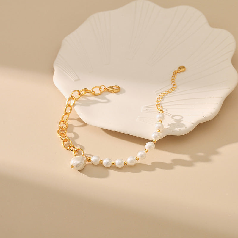 just-lil-things-artificial-Pearl Beaded Chain Bracelet for Women-jltb0372