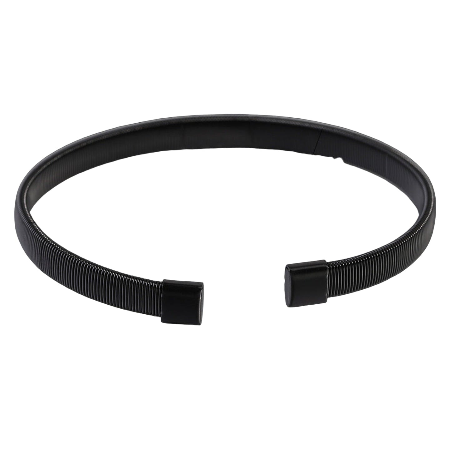 just-lil-things-artificial-Matte Black Open Cuff Bracelet with Minimalist Coil Design – JLTLB0379