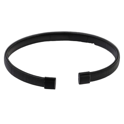 just-lil-things-artificial-Matte Black Open Cuff Bracelet with Minimalist Coil Design – JLTLB0379