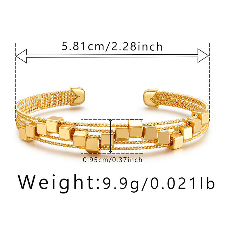 Modern Mesh Square Accent Bracelet JLTB0569