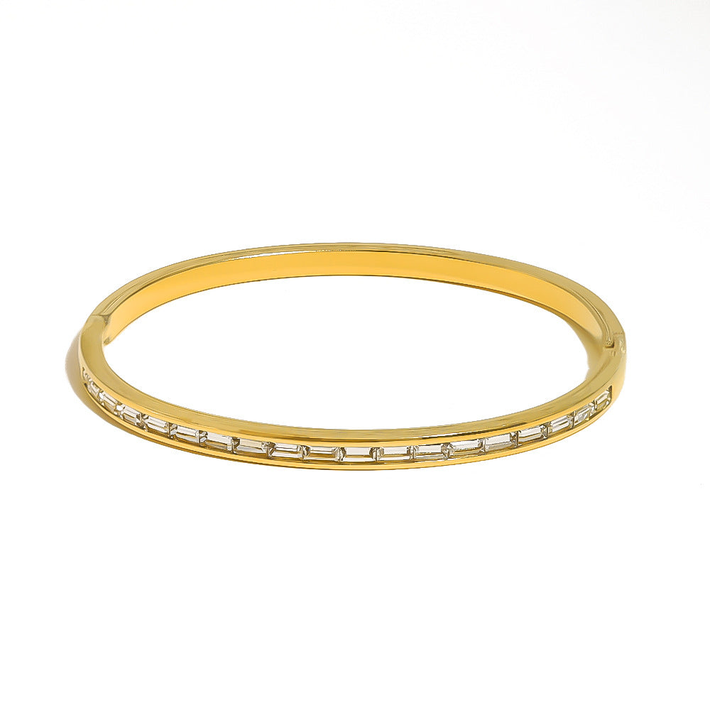 Openable Thin White Zircon Premium Bracelet JLTB0635