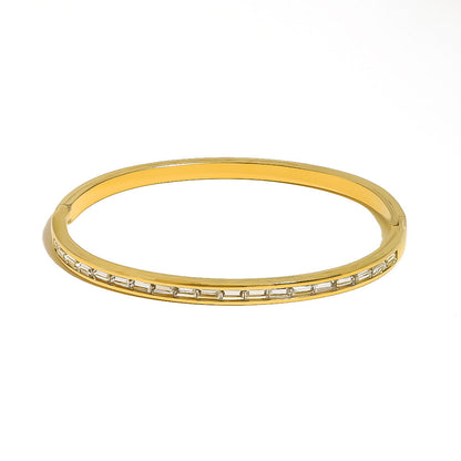 Openable Thin White Zircon Premium Bracelet JLTB0635