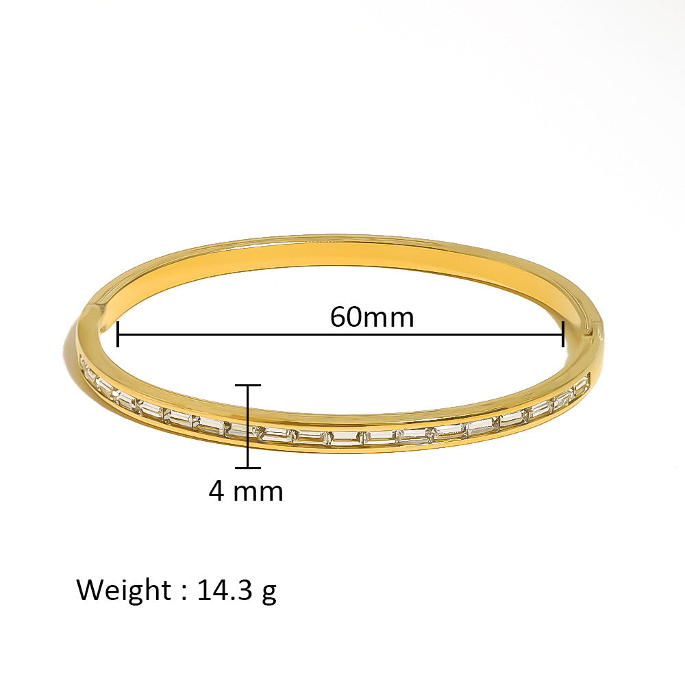 Openable Thin White Zircon Premium Bracelet JLTB0635
