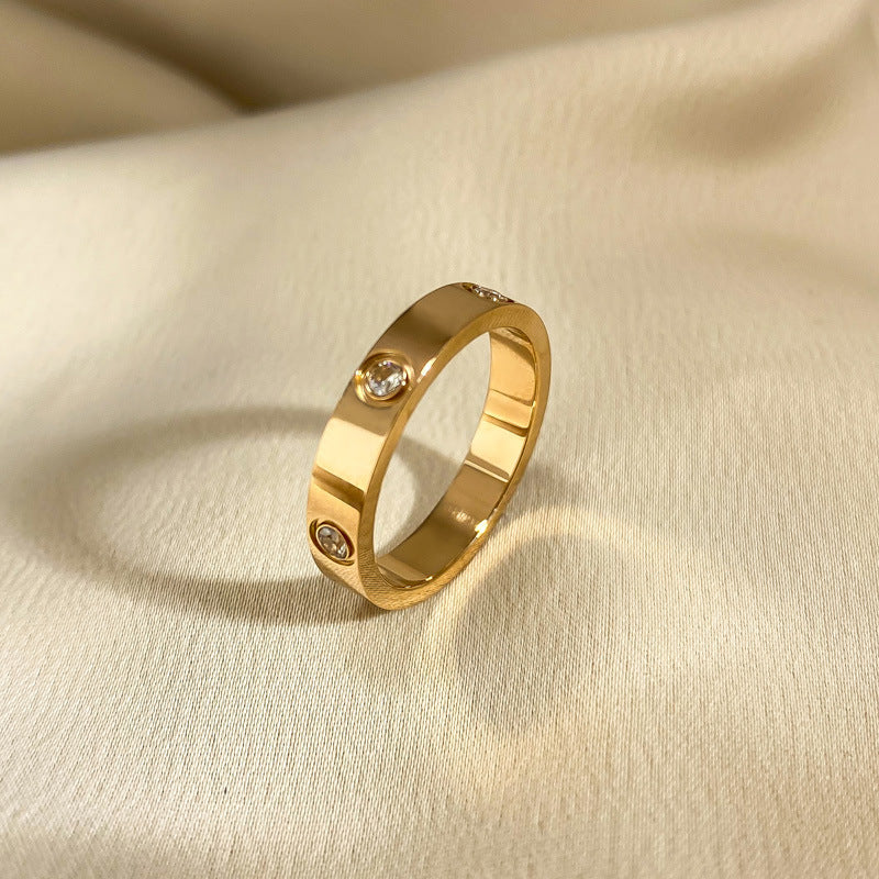 Artificial Crystal Studded Band Ring jltr0222