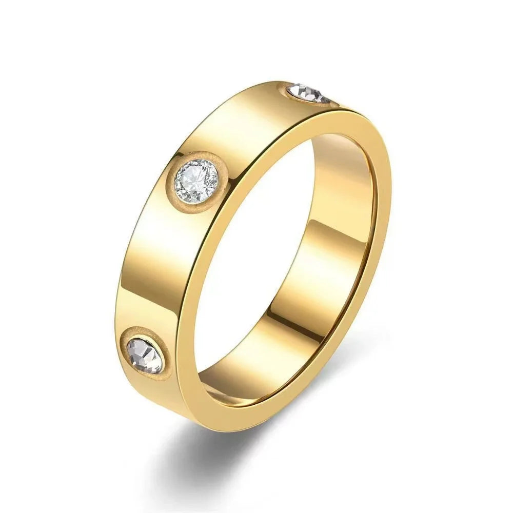 Artificial Crystal Studded Band Ring jltr0222