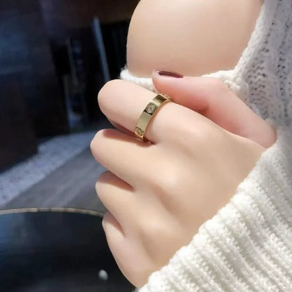 Artificial Crystal Studded Band Ring jltr0222
