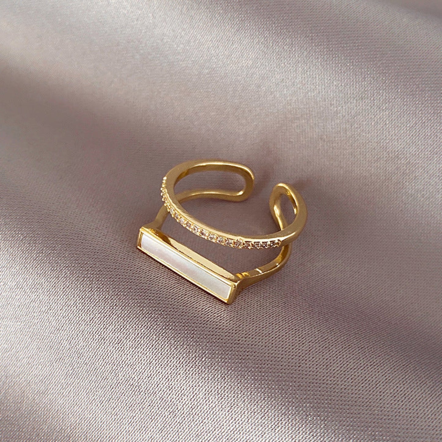 Artificial Dual Bar Adjustable Rings jltr0245