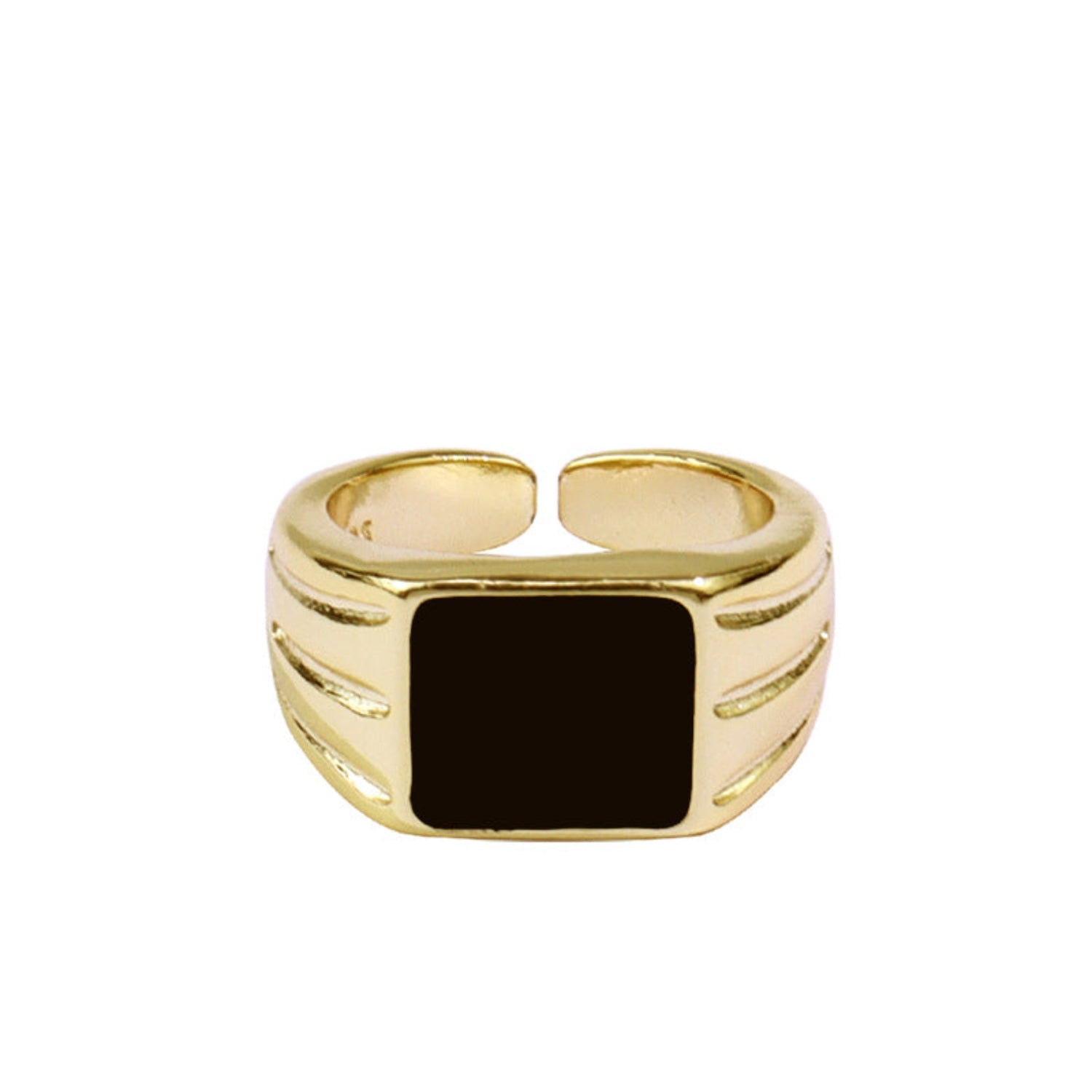 Trendy Modern Gold Signet Ring JLTR0400