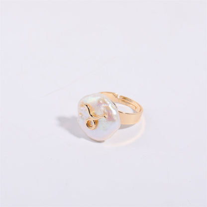 Zodiac Signs Artificial Astrology Rings JLTR0404