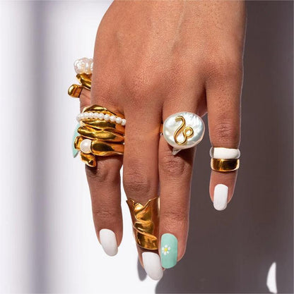 Zodiac Signs Artificial Astrology Rings JLTR0404