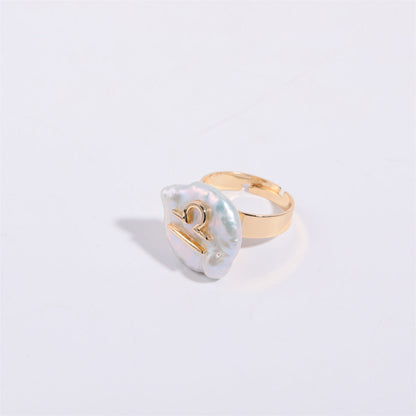 Zodiac Signs Artificial Astrology Rings JLTR0404