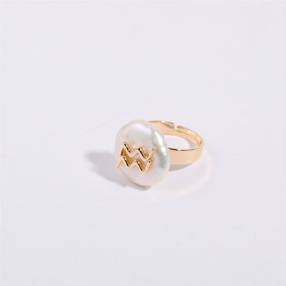 Zodiac Signs Artificial Astrology Rings JLTR0404