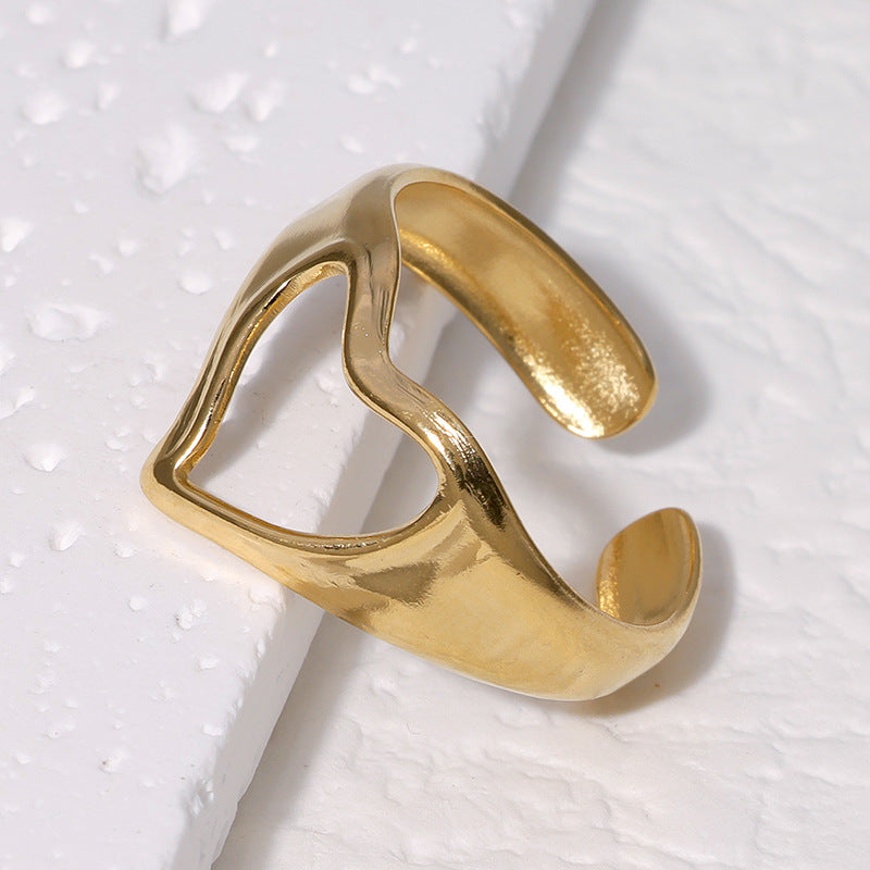 Eternal Love Open Heart Gold Ring JLTR0439