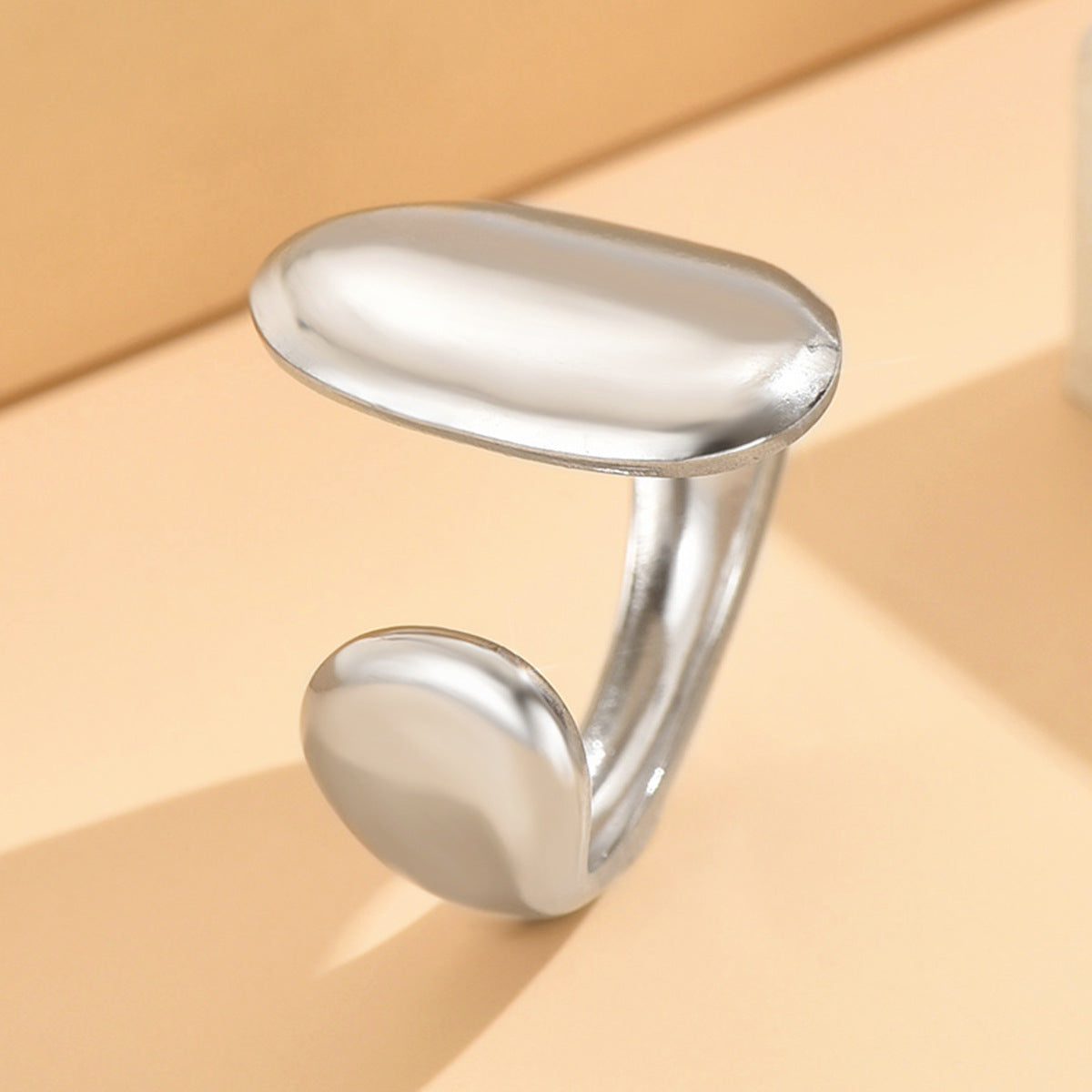 Minimal Curved Open Silver Ring JLTR0521