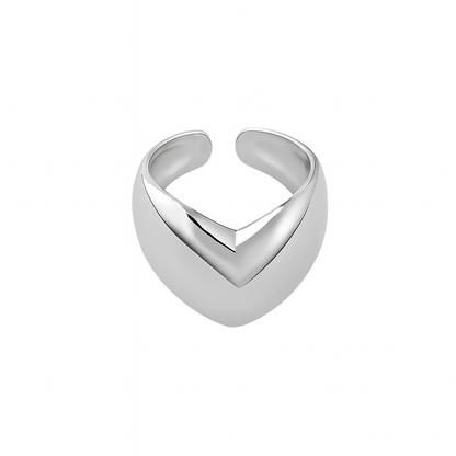 Silver Puff Heart Statement Ring JLTR0526