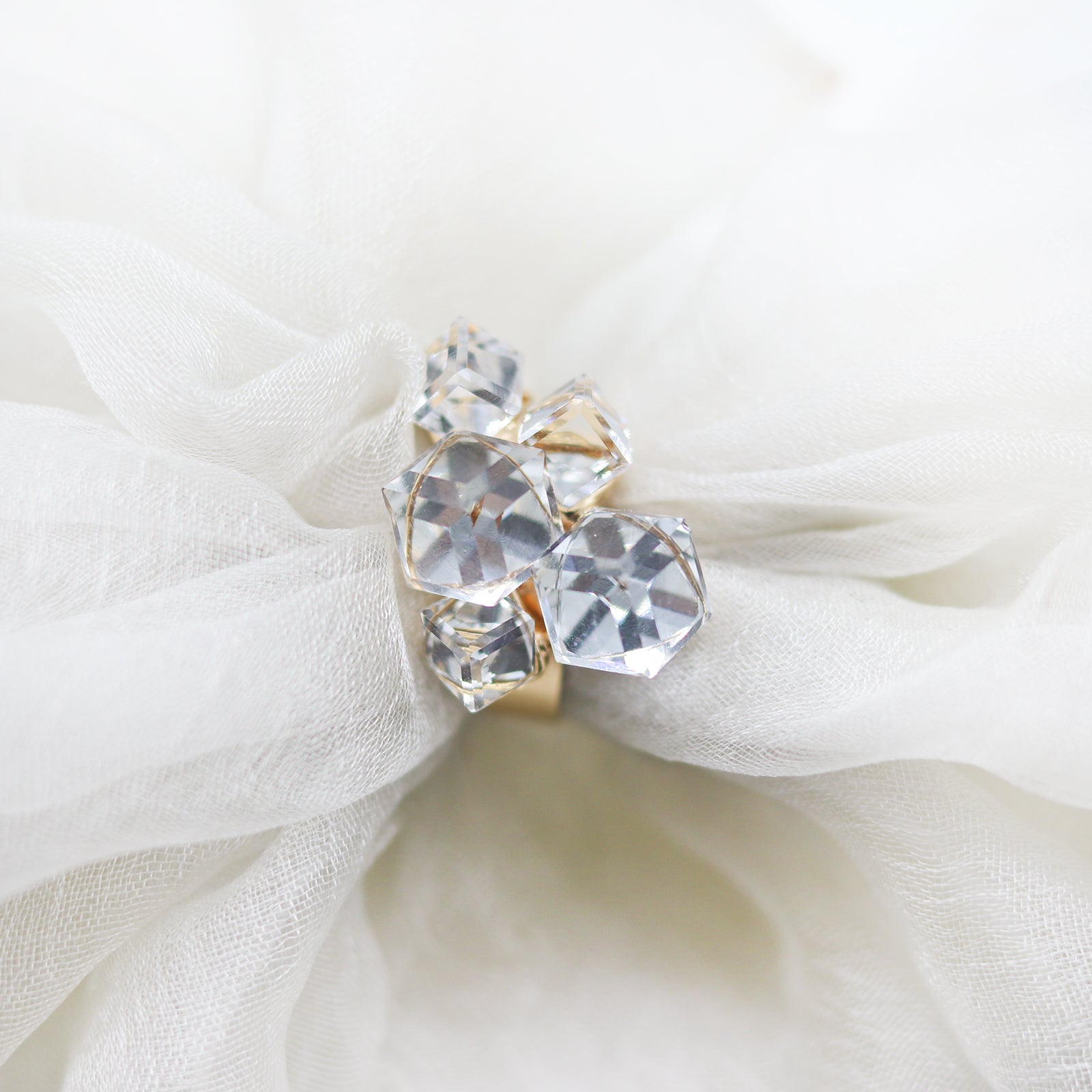 White Crystalline Ring - Joker & Witch