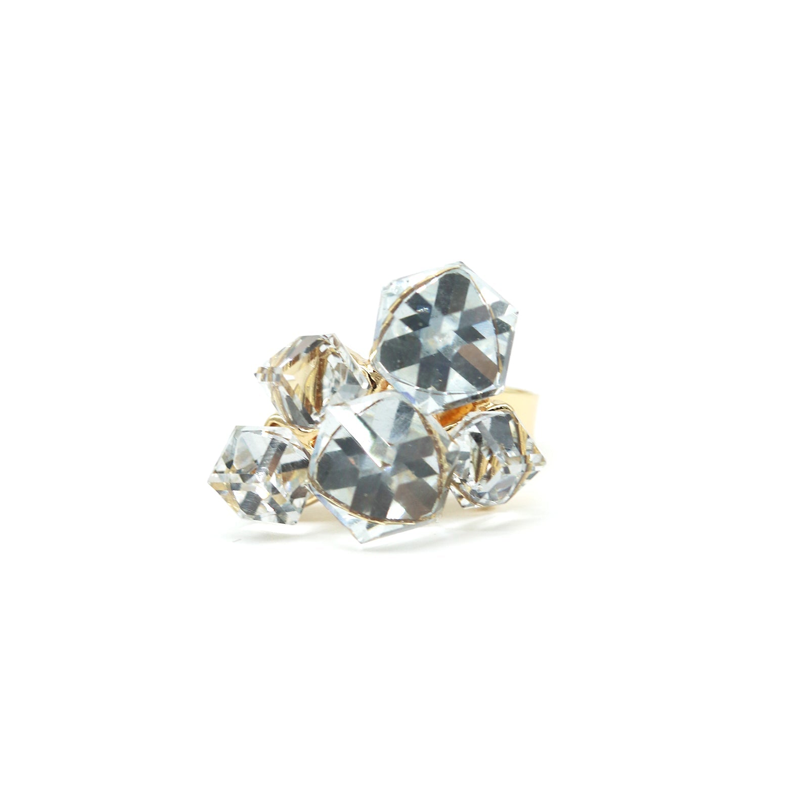 White Crystalline Ring - Joker & Witch