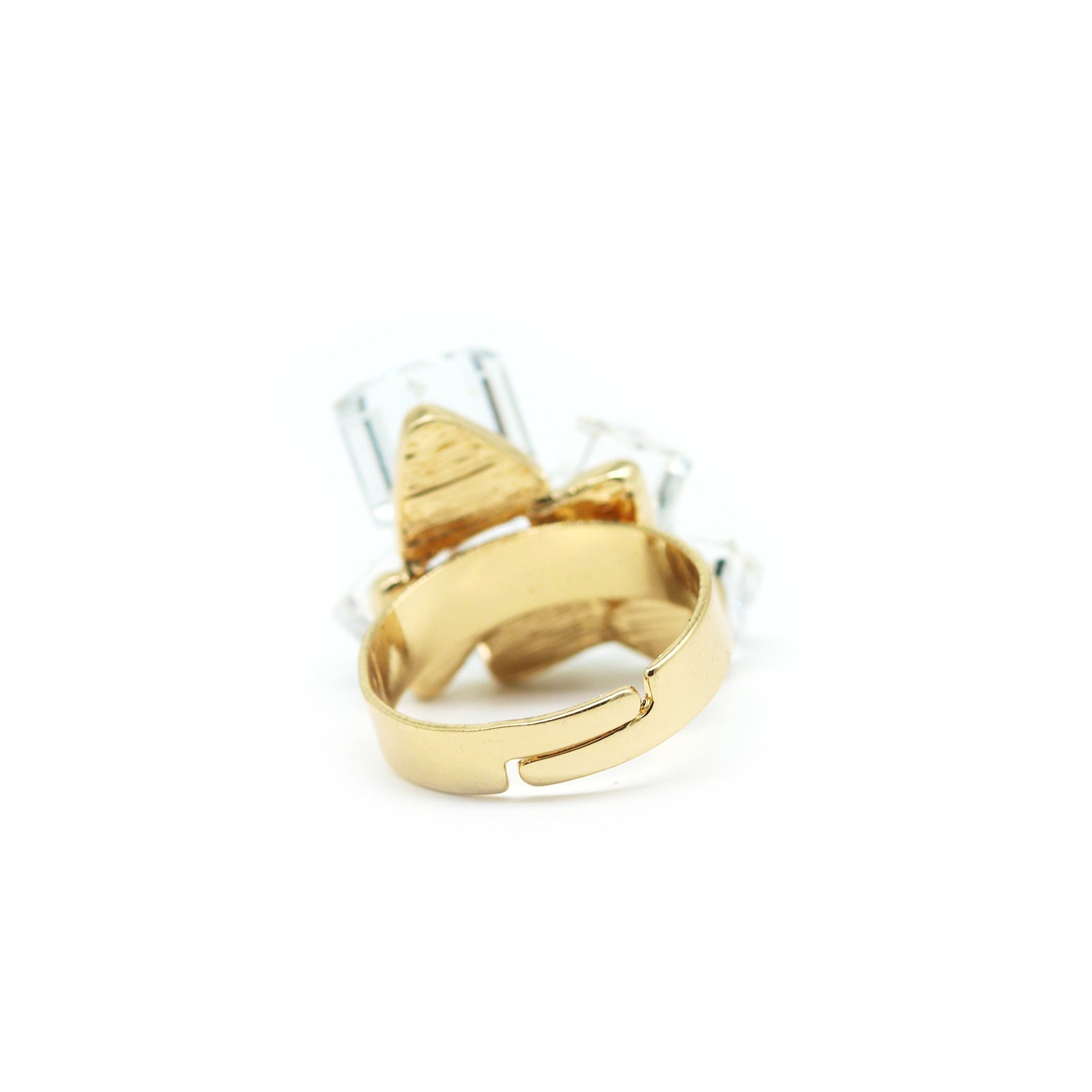 White Crystalline Ring - Joker & Witch